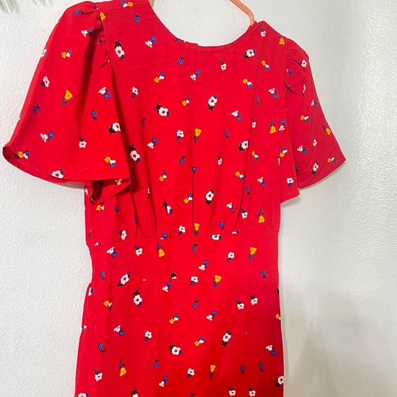 NWT SUGAR LIPS Cheri Bloom Ditsy Print Floral Midi Dress Sz Small - Picture 3 of 7